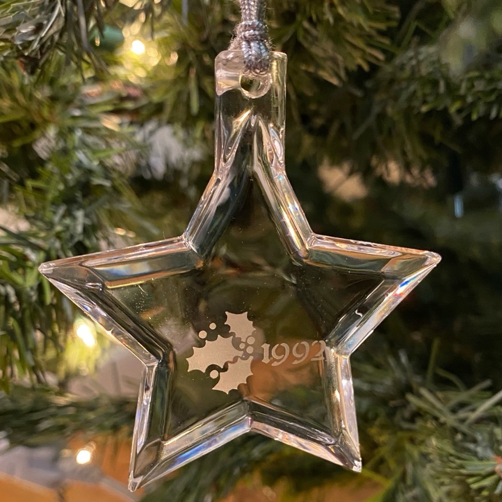 ORREFORS 1992 Crystal Ornament, NIB 🌟🎄🎁